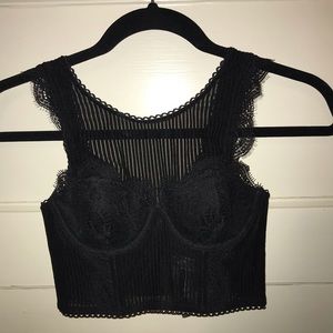 Lacy sheer bra top